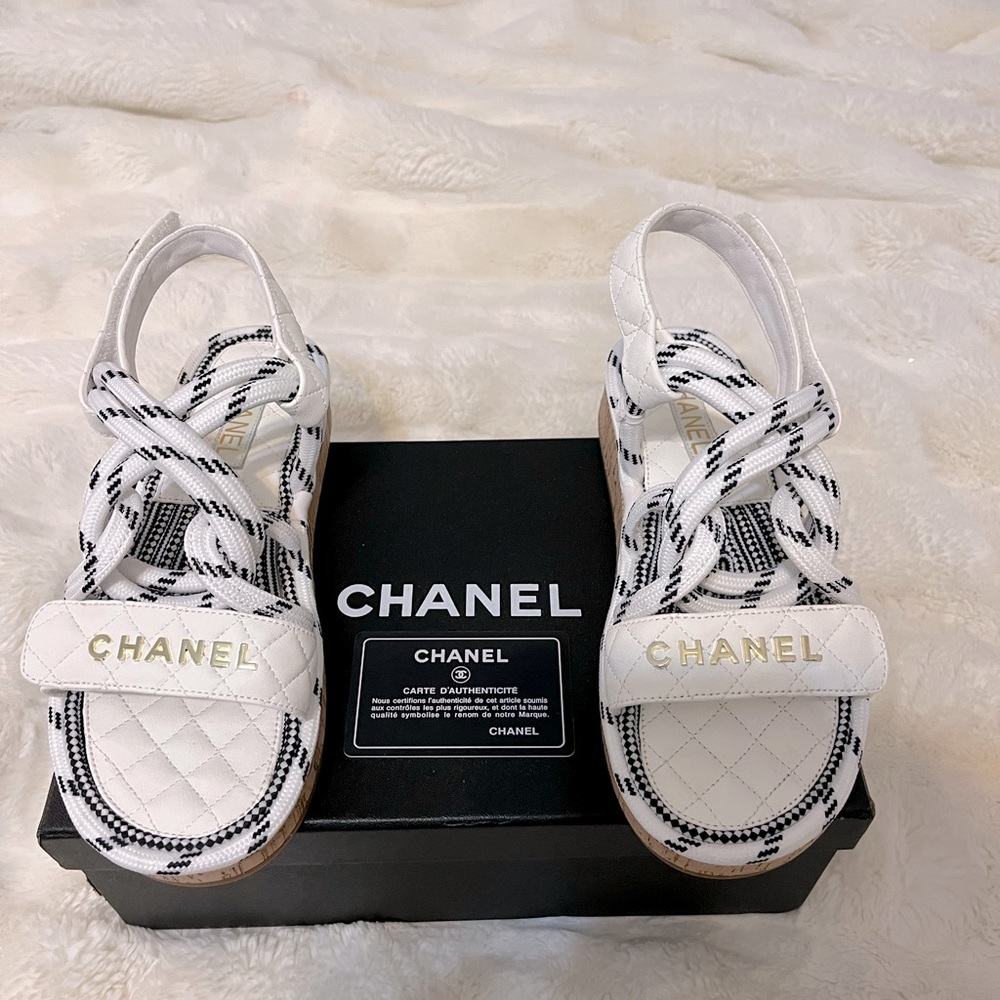 C sandals new with box and dust bag